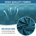 thumbnail image 4 of SHILIU-Square Jacquard Ottoman Covers Ottoman Slipcovers Folding Storage Stool Protector Elastic Bottom Stretch Jacquard Fabric (Jacquard Navy,X-Large), 4 of 4