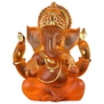 thumbnail image 1 of Advancent Inicio Estatuas Figuras Elefante Estatuas de Buda Lisa Elefante Figuras de Buda de Lujo Ganesha Naranja Type2 NO2, 1 of 1