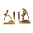 thumbnail image 3 of Sujetalibros de loro estilo retro para escritorio, centro de mesa decorativo, adorno único de resina dorada para dormitorio, hogar, armario o estante., 3 of 9