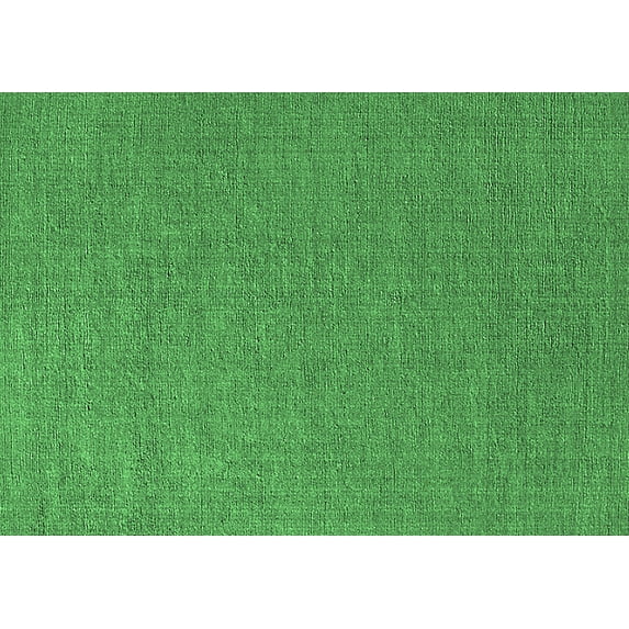 Ahgly Company Indoor Rectangle Solid Emerald Green Modern Area Rugs, 2' x 5'