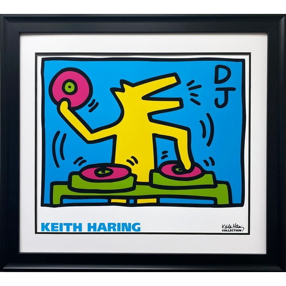 Keith Haring "KH07" CUSTOM FRAMED Art Lithograph Generic