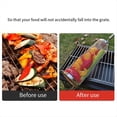 thumbnail image 4 of Rolling Grilling Baskets for Outdoor Barbecue Cage with Handle Grill Bbq Net Tube Stainless Steel Large Round Mesh A, 4 of 10