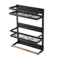 thumbnail image 1 of Yeacher Refrigerator Magnetic Spice Rack Steel Frame Organizer Spice Storage Shelf Magnetic Fridge Rack Kitchen Magnet Organizer Seasoning Bottle Holder with Towel Bar and Hooks, 1 of 8
