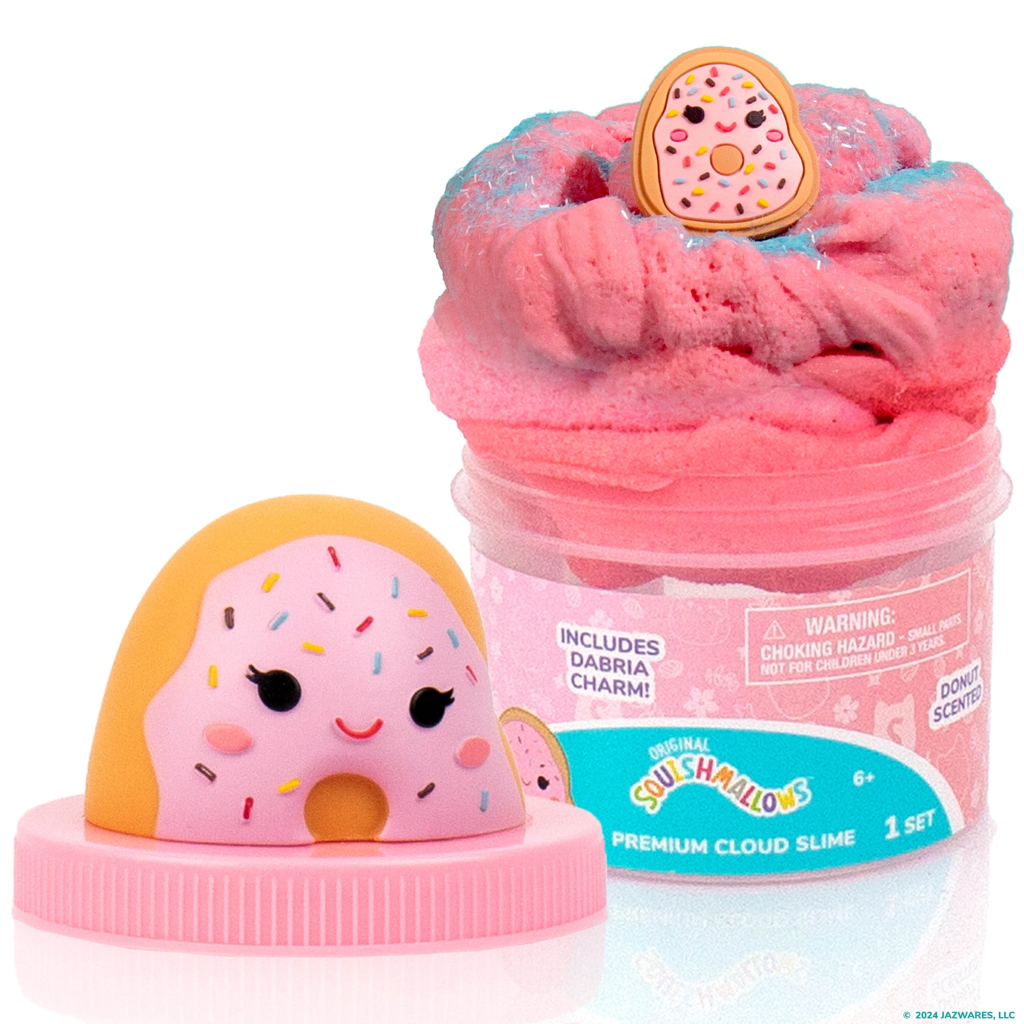 Original Squishmallows Dabria The Donut Premium Cloud Slime, Donut-Scented