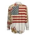 thumbnail image 5 of Wiyuqeen 4th of July Shirts Women Satin Silk Button Down Shirts Independence Day Print Dress Shirts Long Sleeve Blouses American Flag Shirts Multicolor XXL, 5 of 5