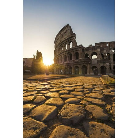 Rome, Lazio, Italy. Colosseum at Summer Sunrise. Print Wall Art By Marco (Best Place To See Sunrise In Rome)