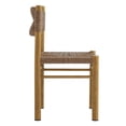 thumbnail image 6 of Dining Side Chair, Set of 2, Natural Brown, Wicker Rattan, Aluminum, Outdoor Patio Balcony Cafe Bistro Garden Hospitality Restaurant, Modern Contemporary, HB37354, 6 of 11