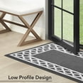 thumbnail image 5 of Washable Skid-Resistant Runner Rug, Trellis Border , Dark Grey and White , 26" x 45"/26" x 60", 5 of 9