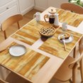 thumbnail image 5 of Golden Brown Ombre Placemats Set of 8 Modern Abstract Art Oil Painting Place Mats Indoor Wipeable Table Mats Washable Cloth Dining Table Placemats for Kitchen Holiday Party Home Decor 13x19 Inch, 5 of 9