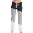 thumbnail image 2 of TaTaai Women's Full Length Two-Tone Pants, Elastic Waist, Drawstring Pockets, Fashion Casual Style, Yoga Sport Daily Use Gift, 2 of 7