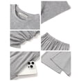 thumbnail image 6 of UVN Summer 2 Piece Outfit Set for Women Ruched Short Sleeve Tops and Wide Leg Pants with Pockets Casual Tracksuit Sets Ladies Loungewear, 6 of 10