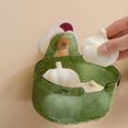 thumbnail image 5 of Organizador de plástico para montaje en pared, cesta organizadora colgante de gran capacidad, cesta de drenaje transpirable para baño, cocina, verde, 5 of 5