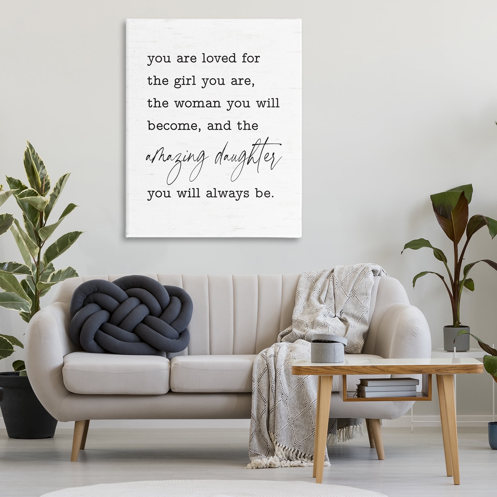 Stupell Industries Amazing Daughter Sentiment Text & Numbers Painting Wrapped Canvas Art Print Wall Art, 36 x 48