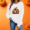 thumbnail image 7 of Hurxie Fall Pumpkins Sweatshirts for Women Long Sleeve Halloween Thanksgiving Graphic Shirt, 7 of 7