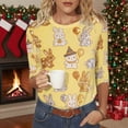 thumbnail image 6 of cocolona Womens Easter 3/4 Sleeve Shirts Cute Bunny T-Shirts Summer Crew Neck Tops Graphic Tees, 6 of 7