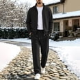 thumbnail image 2 of Men Athletic Outfit Sets Men's Tracksuits 2 Pieces Set Long Sleeve Causal Full Zip Hiking Jogging Gym Sports Sweatsuit for Men 2 Piece Outfits(Black, XL), 2 of 6