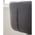 thumbnail image 5 of Of 2 Gray Adjustable Swivel - Velvety Upholstery, 360° Rotation, Gas Lift Height Adjustment, Footrest, Chic Contemporary Upholstered , Seat With Foam Padding, Vertical Line Detail, Finish Accents, 5 of 6