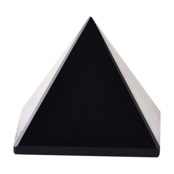 Leodye 1PCS Natural Obsidian Crystal Pyramid Decor Design Home office Pagoda-shaped Crystal Craft Ornament