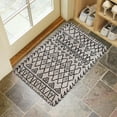 thumbnail image 2 of Farmhouse Chic Absorbent Boho Small Rug - Non-Slip 30x17 Black/White Geometric Design Door Mat for Entryway Kitchen Living Room or Bedroom, 2 of 6