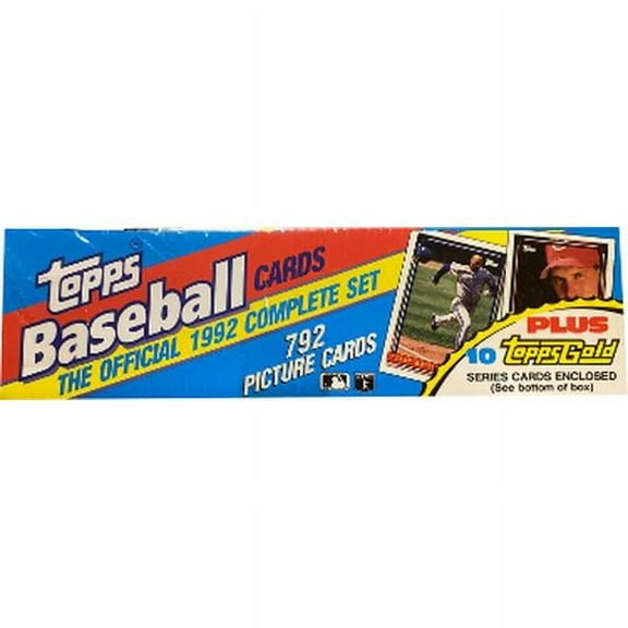 RDB Holdings & Consulting CTBL-036319 1992 Topps Baseball Card Complete Factory Sealed Set - Pack of 792 Cards & 10 Topps Gold