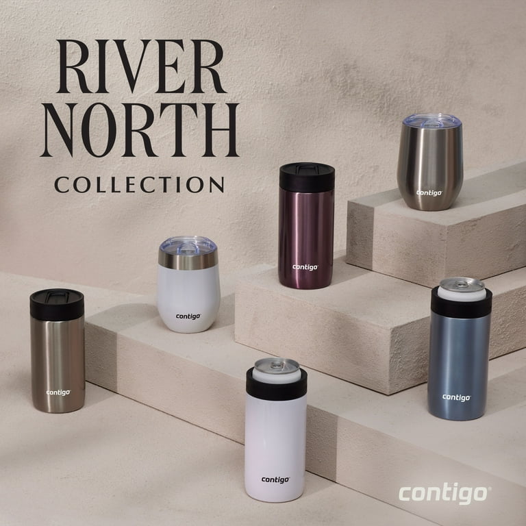Contigo River North Stainless Steel Wine Tumbler with Spill-Proof Lid,  Leak-Proof 12oz Reusable Wine…See more Contigo River North Stainless Steel  Wine