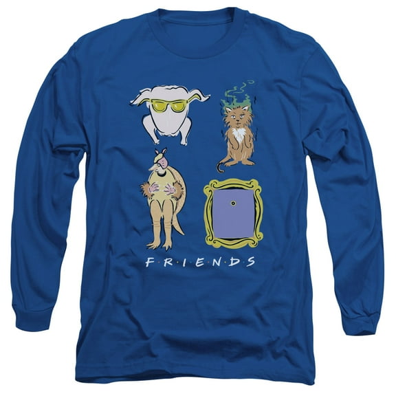 FriendS/Sybmols Long Sleeve T-Shirt Adult 18/1 Royal Blue