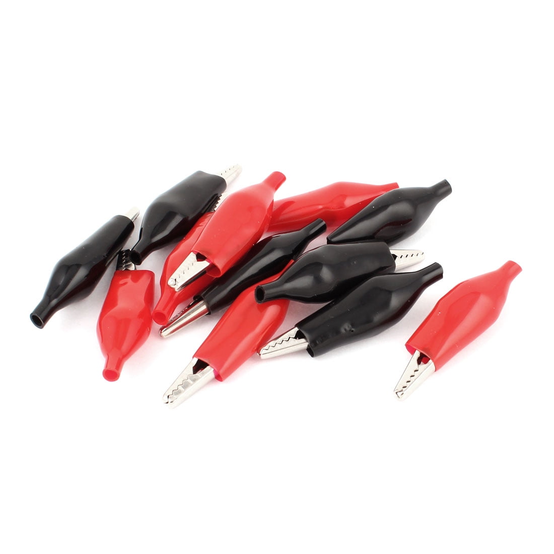 20 x Crocodile Alligator Clips Connectors for Test Leads Red and Black 35mm 