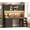 Black + Brown, variant on SEDETA 55.1" Farmhouse Executive Desk with Hutch & Power Outlets, Home Office Computer Desk with Smart LED Lights, 3 Drawers, File Cabinet & Storage Shelves, Grey