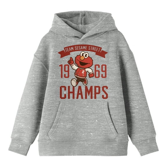 Sesame Street Bioworld Team 1969 Champs Youth Heather Hoodie-M