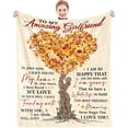 thumbnail image 1 of LHSHID Valentines Day Gifts for Girlfriends Gifts for Girlfriend Valentine Gifts for Her Romantic Gifts for Her Anniversary Birthday Ideas Valentines Decorations Soft Warm Throw Blanket 60"x80", 1 of 7