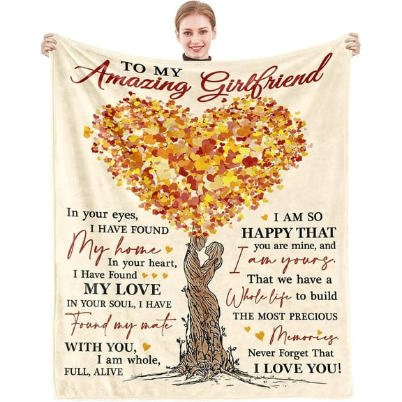 LHSHID Valentines Day Gifts for Girlfriends Gifts for Girlfriend Valentine Gifts for Her Romantic Gifts for Her Anniversary Birthday Ideas Valentines Decorations Soft Warm Throw Blanket 30"x40"