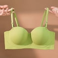 thumbnail image 5 of FYDUU Bras For Women Trending Women's Bra Soft Strapless Demi Cup Wireless Comfort Lingerie For Tops And Dresses Everyday Tshirt Bras /Green, 5 of 8