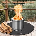 thumbnail image 2 of 42" Fire Pit Mat for Solo Stove Bonfire,4 Layers Double-Sided Fireproof Under Grill Mat Protector for Deck,Patio,Round BBQ Mat Indoor Fireplace Pad for Solo Stove Accessories,Easy to Clean, 2 of 9