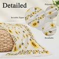 thumbnail image 4 of Yellow Flower Bee Throw Pillow Covers Vintage Country Sunflower Floral Summer Bee Linen Texture Decorative Lumbar Pillow Cover Rectangle Cushion Case for Sofa Couch Bed Living Room 20 X 30 Inches, 4 of 9