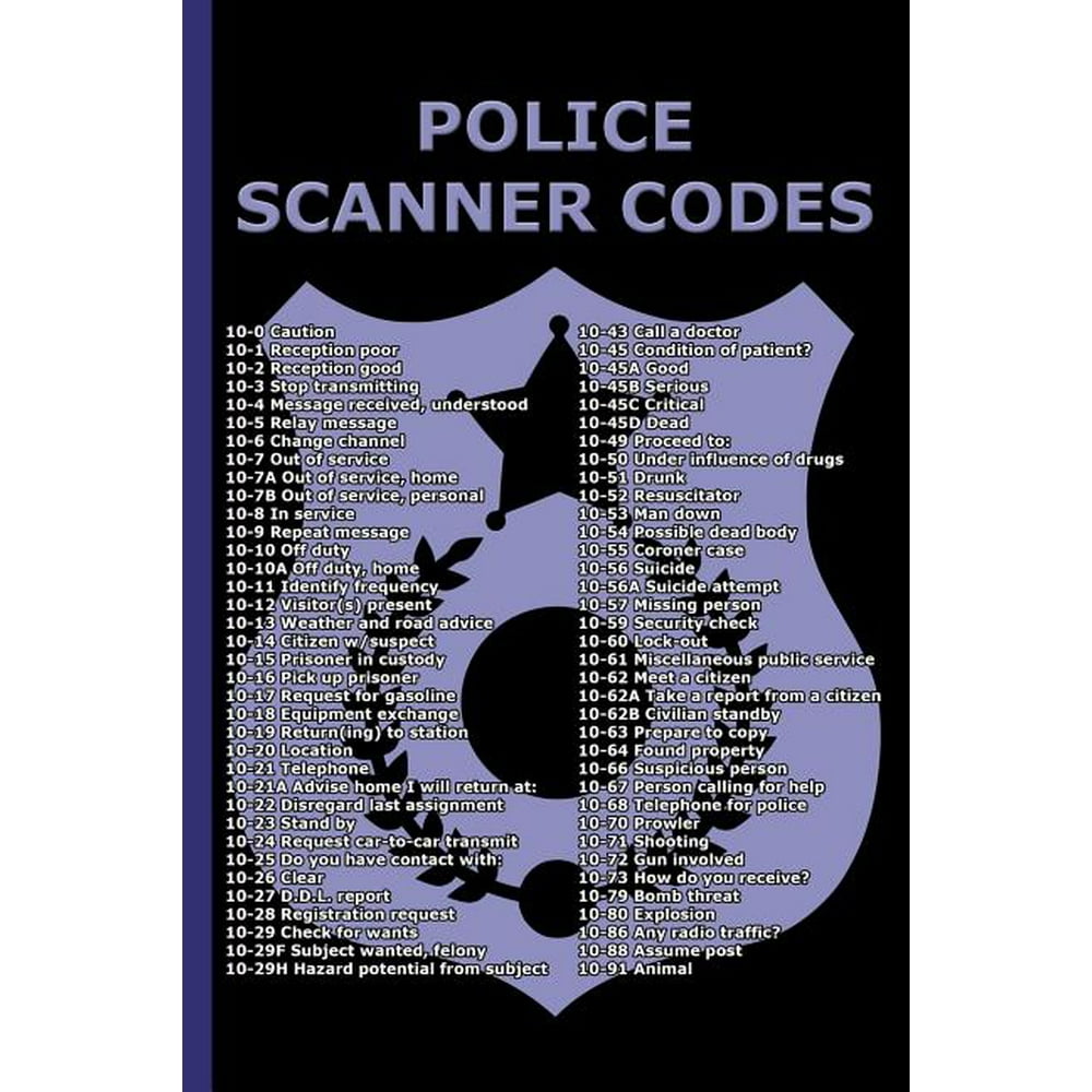 Police Scanner Codes with Badge College Ruled Notebook For Patrol
