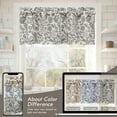 thumbnail image 6 of DriftAway Julia Watercolor Blooming Flower Floral Lined Thermal Insulated Window Curtain Valance Rod Pocket 52 Inch by 18 Inch Plus 2 Inch Header Linen Blend Gray 1 Pack, 6 of 8