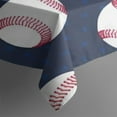 thumbnail image 2 of Navy Blue Baseballs Pattern Rectangle Tablecloth 60"x102",Waterproof Polyester Rectangle Table Cloth, Wipeable Spillproof Polyester Tablecloth for Dining, Camping, Indoor and Outdoor, 2 of 6
