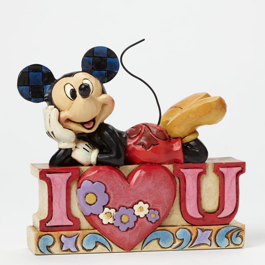 Hearts Mickey Mouse Head Valentine's Day Hand Painted Wooden Door Hanger
