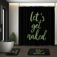 thumbnail image 2 of 4PC Funny Get Naked Shower Curtain Sets Bathroom Decor with Rugs, Non-Slip Rug,Toilet Lid Cover, 2 of 6