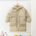 thumbnail image 3 of WOYY Winter Boys Hooded Long Down Coat Thickened Warm Padded Jacket Outerwear, Sizes 6-7, 3 of 4