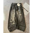 thumbnail image 4 of Womens Polyester Printed Oversized Baggy Wide Leg High Waist Full Length Jeans, 4 of 10