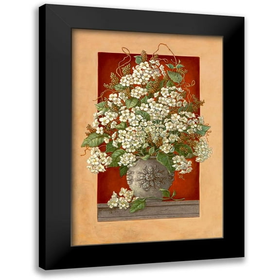 Kruskamp, Janet 11x14 Black Modern Framed Museum Art Print Titled - Hydrangeas En Rouge