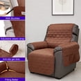 thumbnail image 3 of Waterproof Recliner Chair Covers, Anti-Slip Chair Cover with Side Packets, 5 Layers Washable Recliner Cover Reclining Couch Slipcovers, Dog Pet Furniture Protector for Small Recliners (Brown,23"), 3 of 10