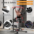 thumbnail image 4 of Pull Up Bar Dip Station, Power Tower with Backrest, Adjustable Height Pull Up Bar Stand, Multi-Function Home Gym Strength Training Fitness Equipment, 4 of 7