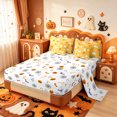 thumbnail image 3 of Manfei Funny Pumpkin Lantern 7 Pieces Full Size Bedding Sets,Boo Ghost Halloween Full Size Bed in a Bag,Halloween Reversible, 3 of 7