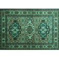 thumbnail image 1 of Ahgly Company Indoor Rectangle Persian Turquoise Blue Traditional Area Rugs, 5' x 7', 1 of 4