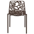 thumbnail image 4 of LeisureMod DC23BR Chaise Moderne Devon en Aluminium 32 x 24.5 x 21.5 Po, Marron, 4 of 9