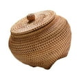 thumbnail image 2 of mmirethe Rattan Storage Basket Modern Replacement Braided Odorless Bedroom Living Room Sundries Remote Control Bucket Organizer Type 3, 2 of 6