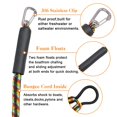 thumbnail image 4 of Top Bungee Dock Line Stretchable For Kayak, Jet Ski, Marine With Foam Float Stainless Steel Clip For Boat Dock Rope 4ft 5ft 6ft ,Easy to Operate, 4 of 7