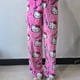 thumbnail image 3 of Pantalones de pijama de Hello Kitty, pantalones suaves de tejido elástico doble de forro polar de Sanrio Anime, nuevos pantalones para mujer, regalo de cumpleaños de dibujos animados Kawaii, 3 of 5